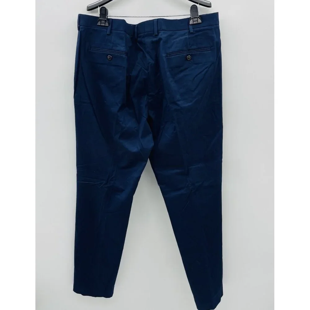 J Crew Mens Size 38W x‎ 34L Bowery Dress Pant in Stretch Chino Navy BQ425 $128